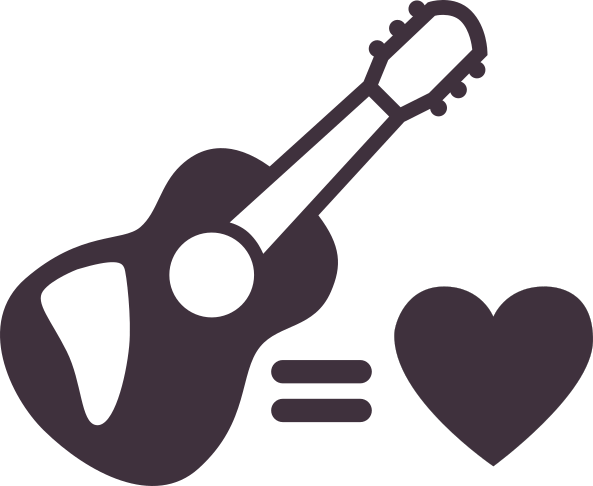 Guitar and SteadyGroover with heart