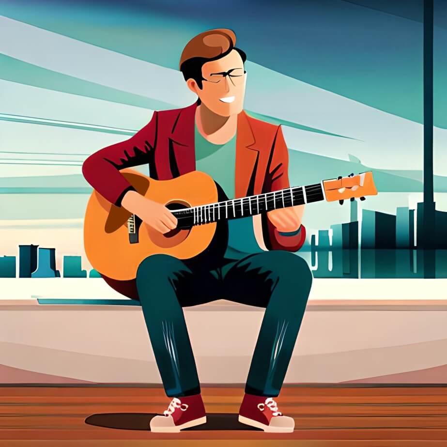 Guitarist playing with a SteadyGroover