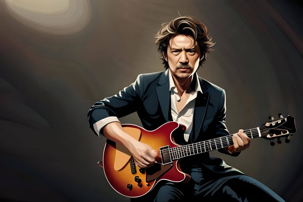 Man playing guitar with a SteadyGroover